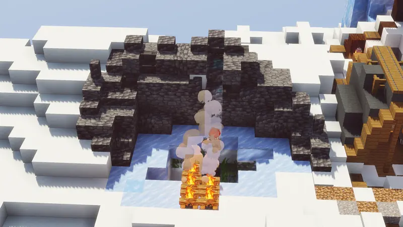 Lagerfeuer in der Schneehöhle am Arctic Spawn